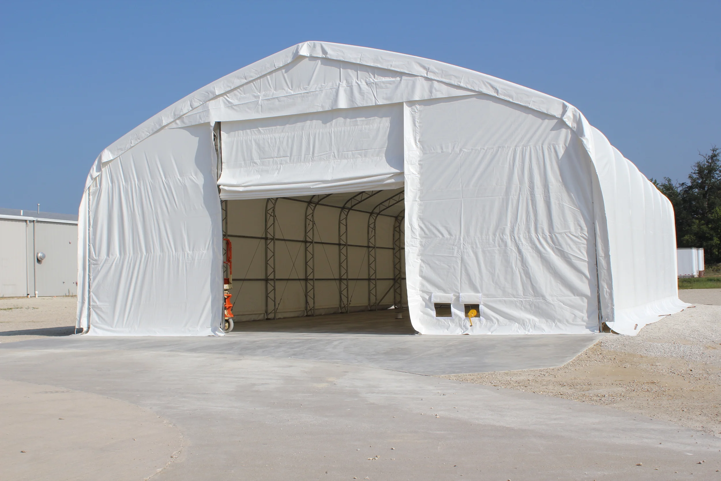 Crestline Truss Arch Fabric Shelter — Celina Tent – Party Tents